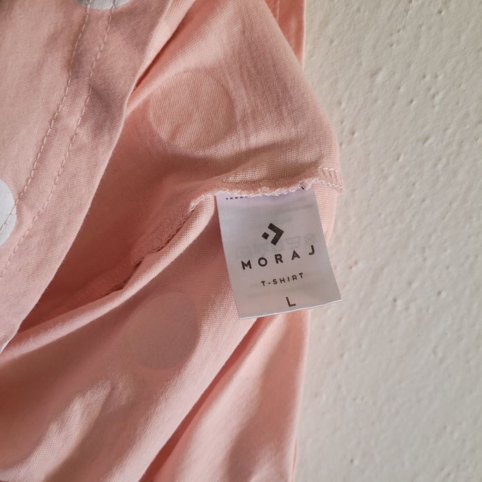 Moraj koszulka damska różowa w białe kropki r. M