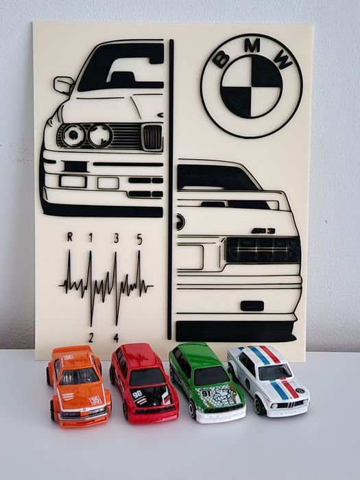 Dekoracyjna tablica 3D BMW E30 obraz do garażu i na półkę, loft