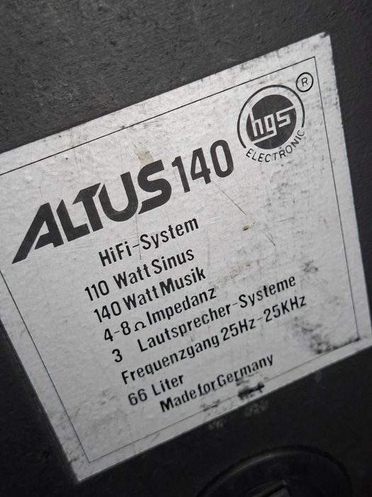 Kolumny głośniki Altus 140 2 sztuki 100% sprawne HGS Electronic