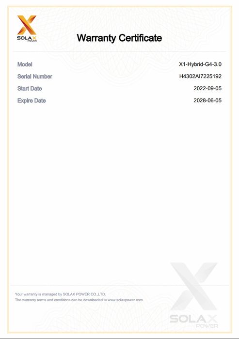 Гібридний Інвертор SolaX X1-Hybrid G4-3.0-D (3 кВт).Високовольтний.