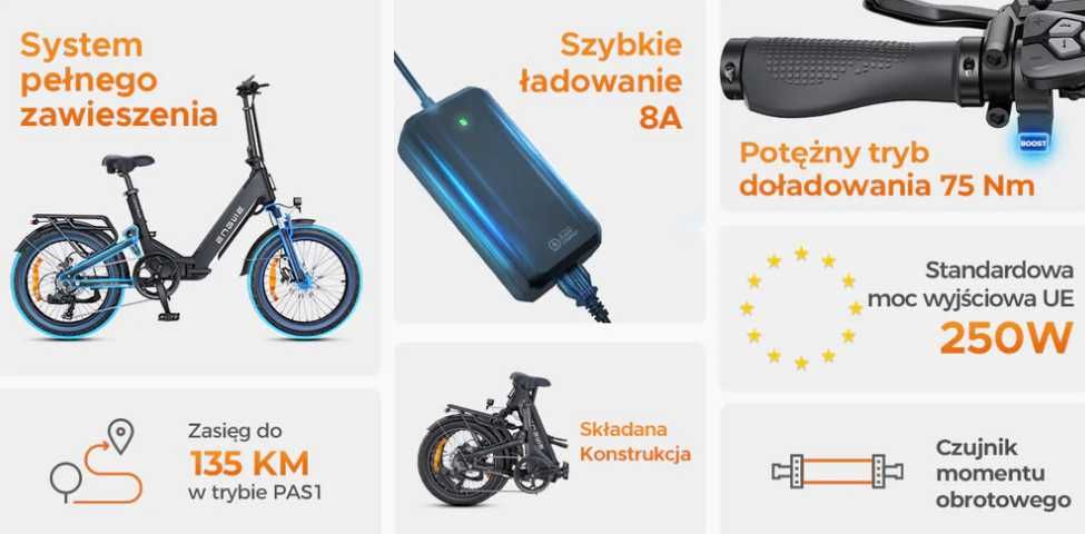 Rower elektryczny ENGWE L20 3.0 Boost czarny/złoty