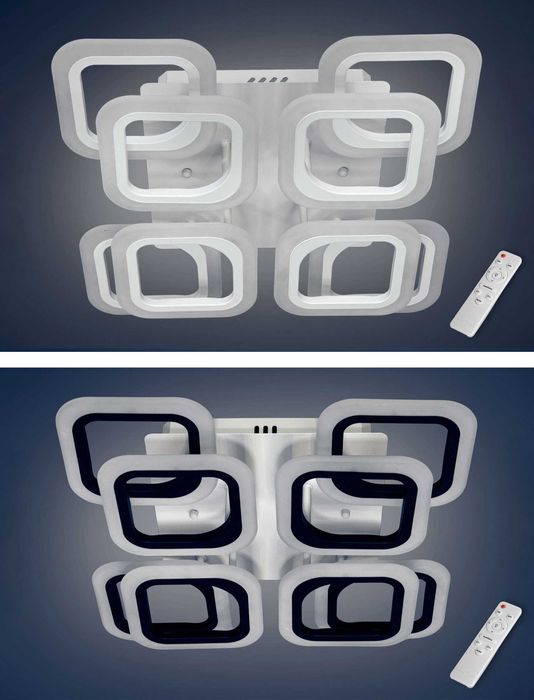 Led060/4+4S 80Вт без підсвітки 80Вт люстра смарт світильник з пультом