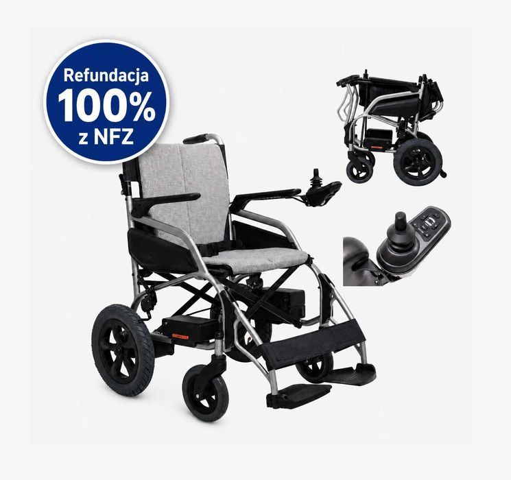 Wózek inwalidzki elektryczny Medilife wow - Refundowany 100% skontaktuj sie z nami. Składany, lekki, 2 baterie - Mobimed.com.pl