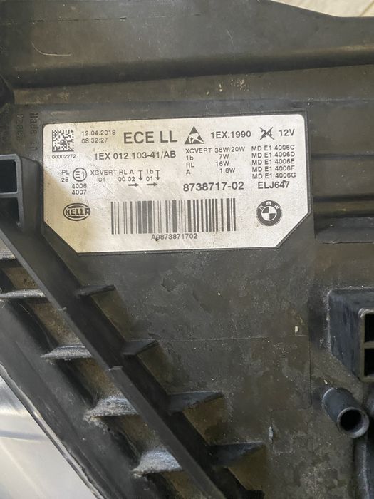 Фари Bmw 3 f30 f31 правая левая adaptive led 8738718-02, 8738717-02