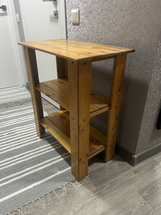 Етажерка стелаж деревʼяний ( в подарунок сушарка для посуду)