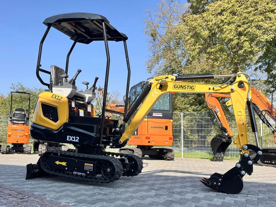Günstig EX12 minikoparka gąsienicowa  Minikoparka gąsienicowa Günstig EX12 o masie 120 kg