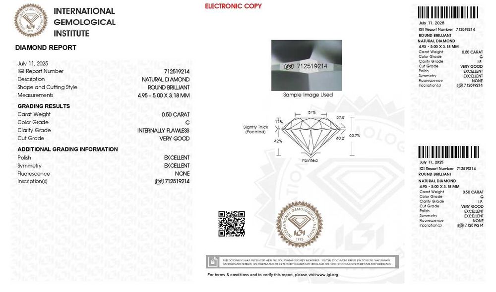 Brylant Naturalny - 0.50CT