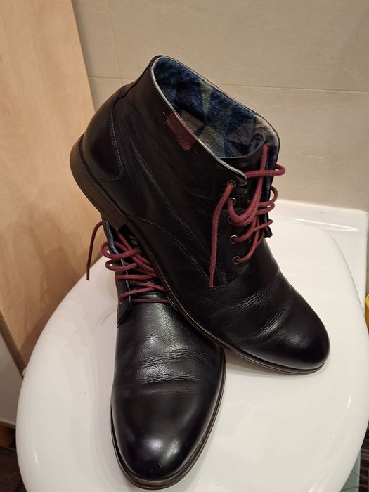 Buty męskie trzewiki skórzane Ryłko r. 44 wkładka 31 cm