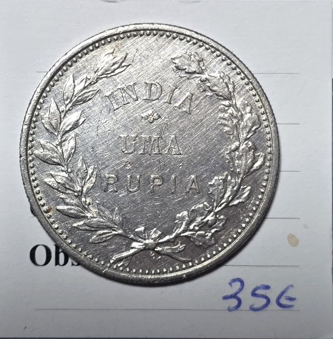 1 rupia 1912 data emendada 2/1 Índia