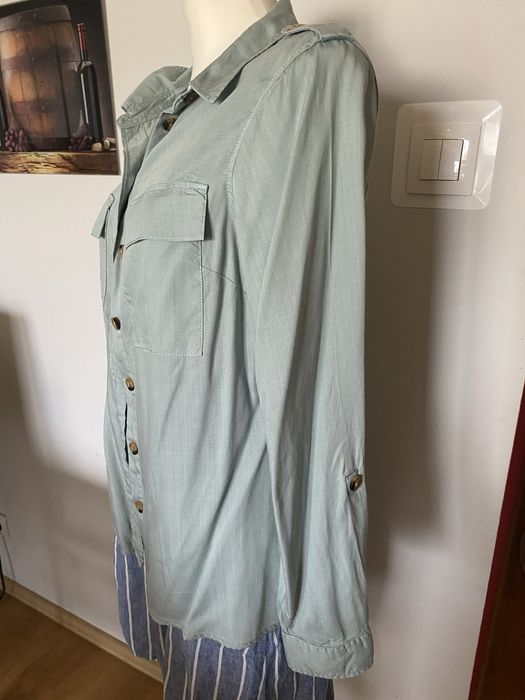 Stylowa koszula z pagonami, damska, rozpinana, nowa, F&F, rozmiar 40