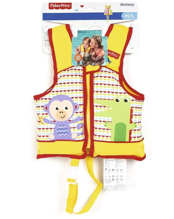 Colete Salva Vidas Fisher Price Infantil Proteção Fator 50