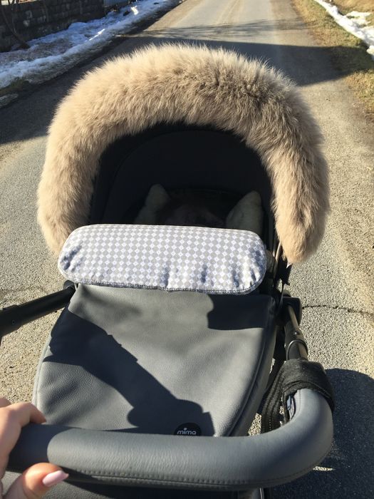 Зимовий набір для коляски з натурального хутра (б/у)