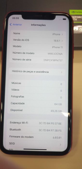 Iphone 11 64 GB vermelho