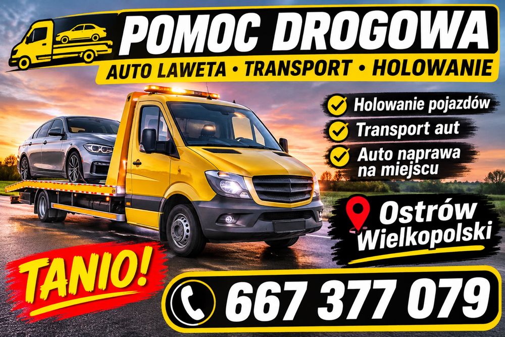 Auto-laweta Pomoc drogowa 24/7