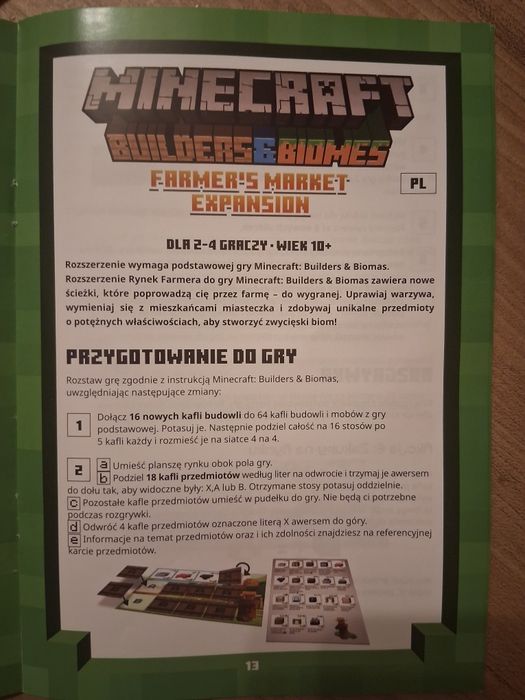 Dodatek do gry planszowej Minecraft