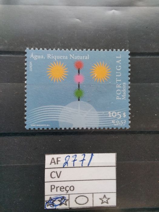2001 Europa Água Riqueza Natural Madeira MNH **