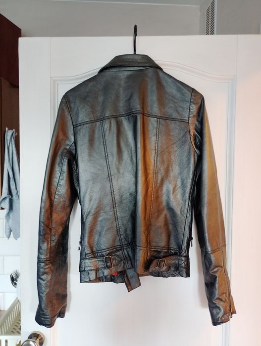Skórzana kurtka kookaï - rozmiar 34 xs