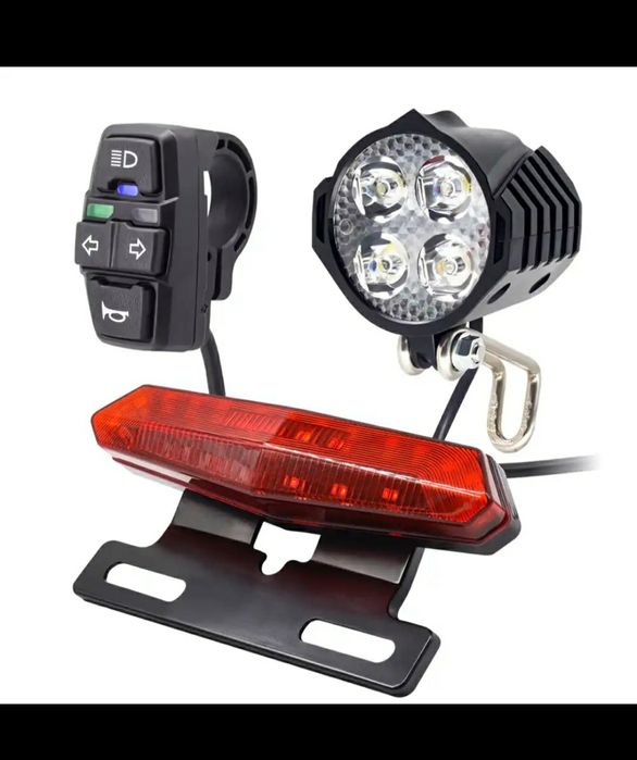 Фара задня+передня з поворотами стопом габаритом и сигнал кнопка DK336