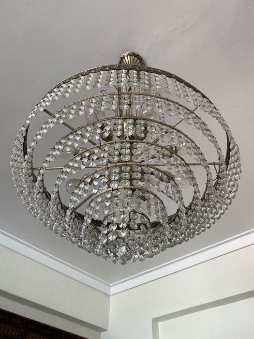 Candeeiro de tecto de cristal