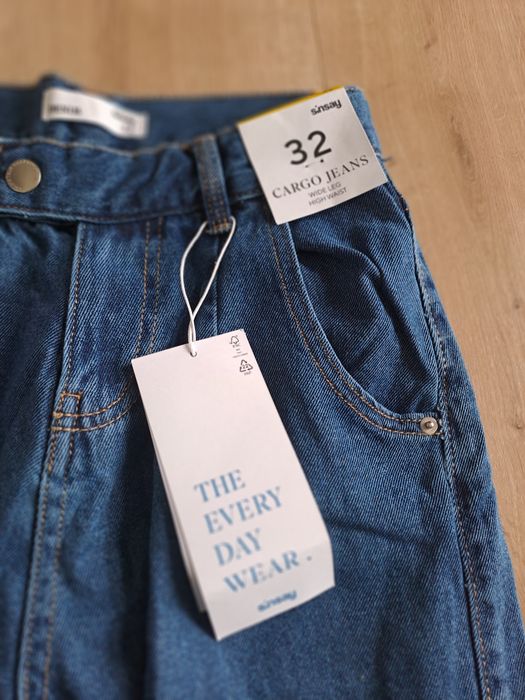 Dzinsy cargo nowe r 32 sinsay