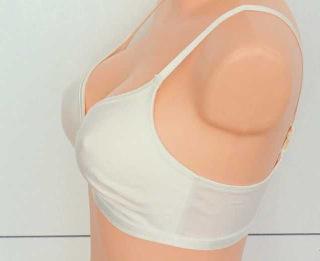 Playtex gładki miękki klasyczny biustonosz ecru z kokardką 80B