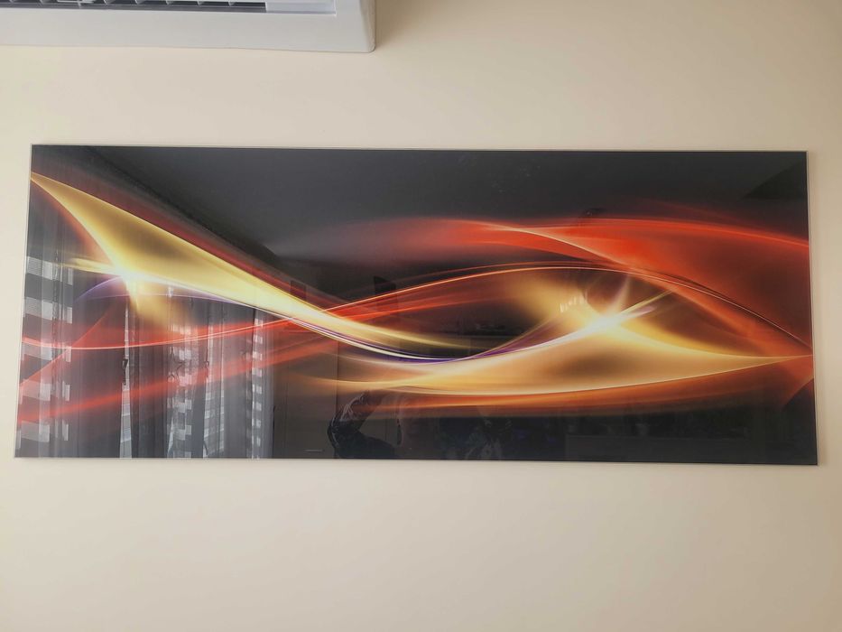 Szklany  obraz glasspik 125 cmx 50 cm abstrakcja