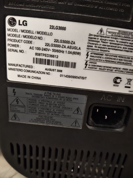Plasma LG com suporte