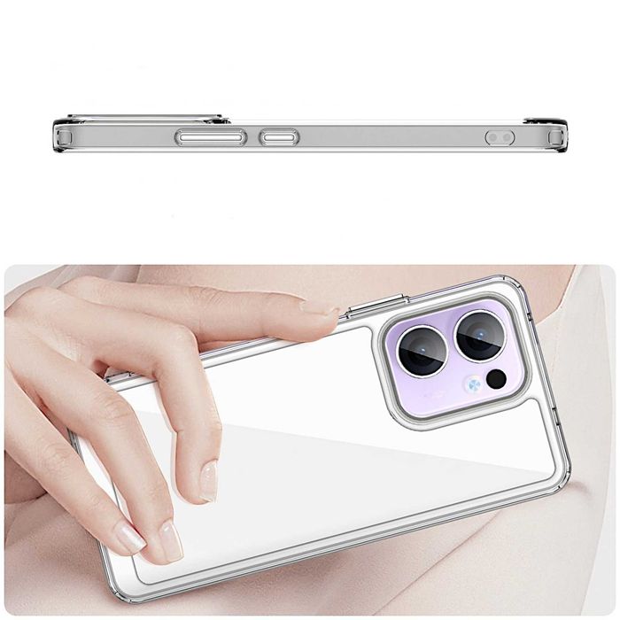 Etui ELEVATE HEXAGON do Oppo Reno 13 F - Clear