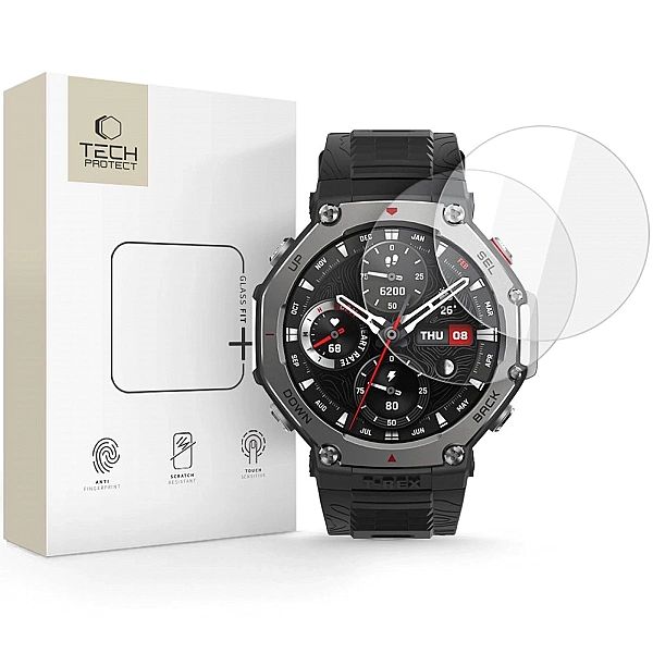 Szkło hartowane Tech-Protect Glass Fit+ 2-pack Amazfit T-Rex 3 Pro 48