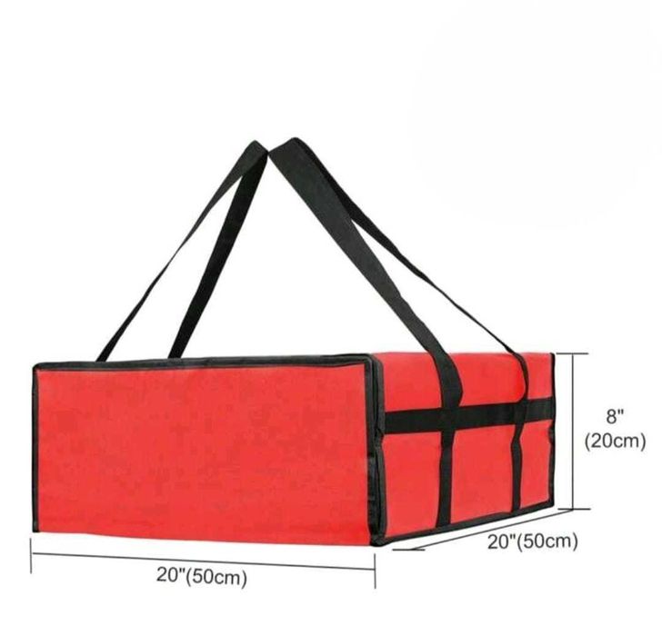 Torba termiczna na pizzę, materiałowa, miękka 50x50x20cm