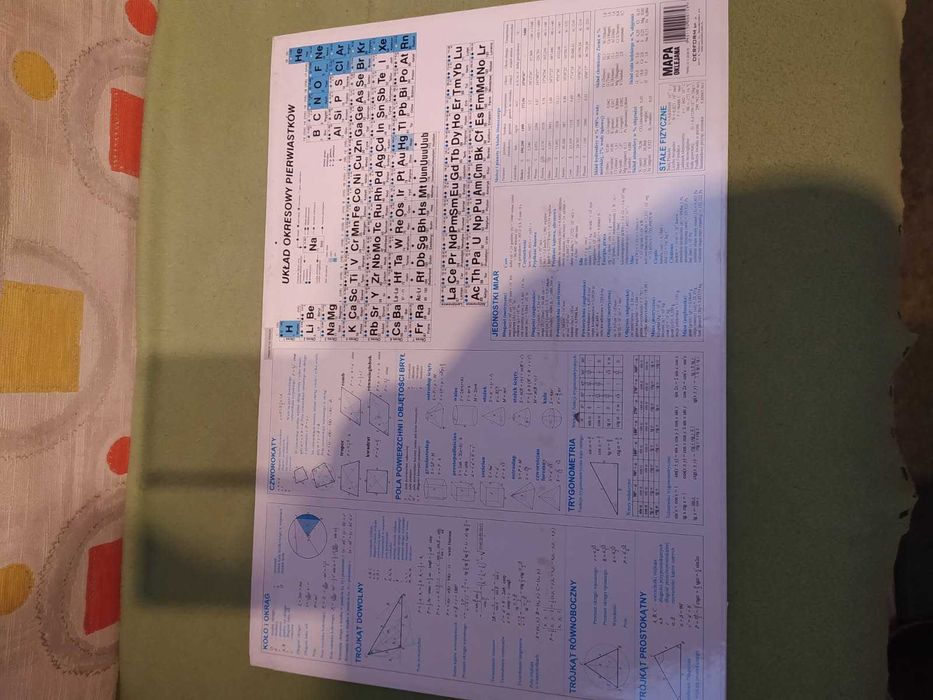 Mapa geograficzna ze wzorami geometrycznymi.