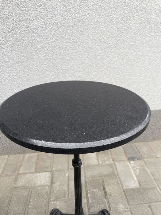 Stolik żeliwny blat matowy szatyna