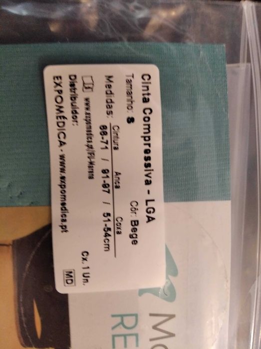 Cinta modeladora (e/ou pós operatória)