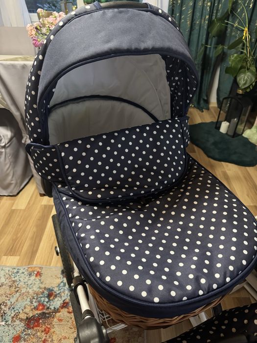 Wózek 3w1 Babe boss viko wiklinowy, wózek retro