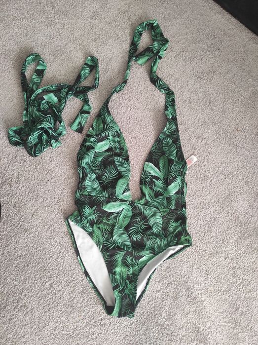 Strój kąpielowy jednoczęściowy tropić liscie