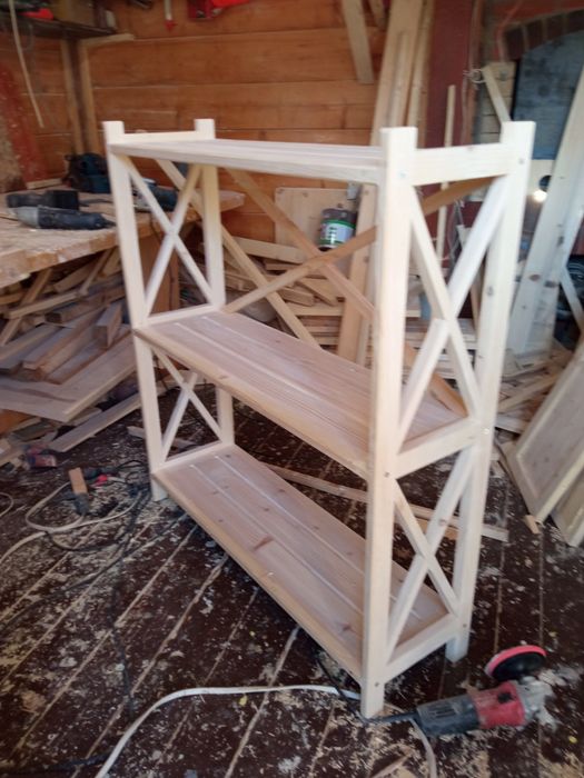 Стелаж полка деревяна