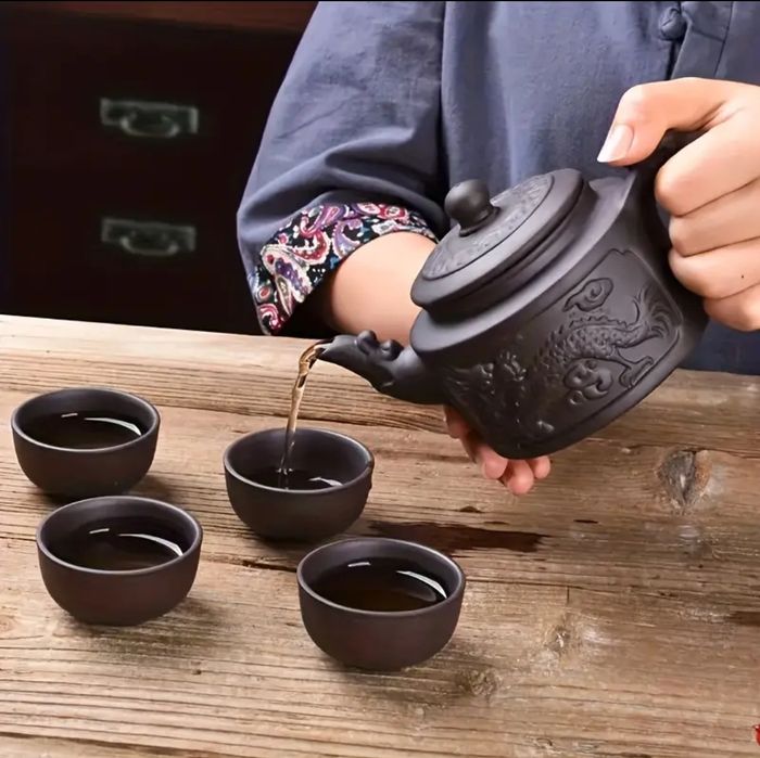 Китайський чайник з ісинської глини Тянь-Лун - Небесний Дракон 360 мл