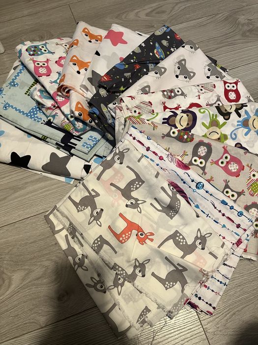 CENA Z PRZESYŁKĄ POCZTĄ! Zestaw tkanin bawełnianych bawełna