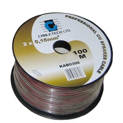 Kabel głośnikowy 0,75mm 100m CU czarny Cabletech