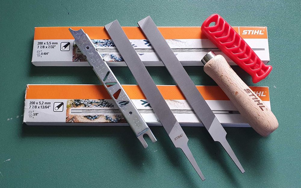 Pilniki STIHL zestaw + przymiar kątowy