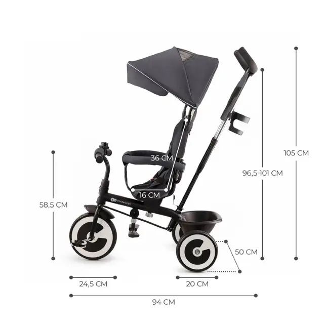 Велосипед триколісний kinderKraft Aston з батьківською ручкою