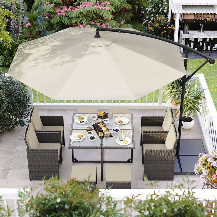 Parasol ogrodowy / składany / śr.300cm / ochrona UV / SONGMICS / W1135!