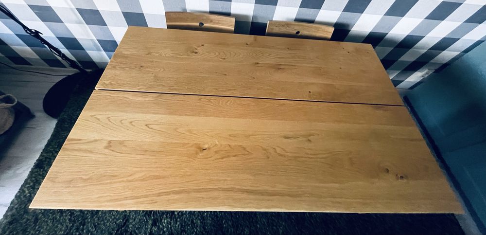 Drewniany stół Ikea Morbylanga 4 krzesla Skogsta gratis poduszki!
