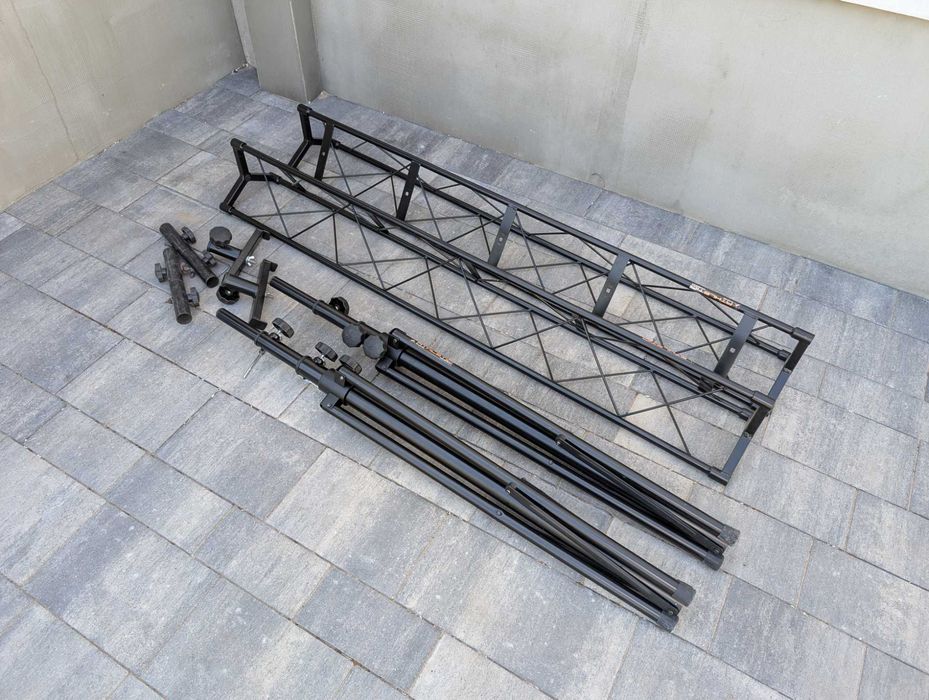 Rampa oświetleniowa Athletic 2 x 1.5 m z pokrowcami i statywy