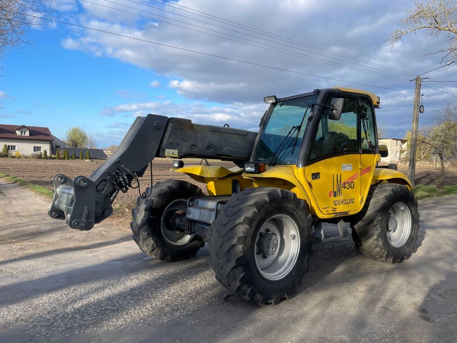 Ładowarka teleskopowa New Holland LM 430*Joystick,4X4,Oryginał,Zadbany stan*7 Metrowa,2004 ROK*Gotowa do pracy od zaraz*Bez dpf,common rail-PROSTA!
