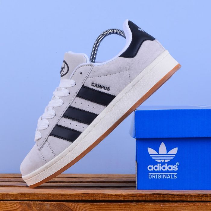 (2275) Кросівки кеди Adidas Campus сірі з чорним (41-46) адідас