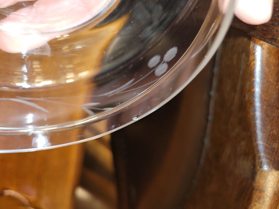 Szklana maselnica cukiernica prl