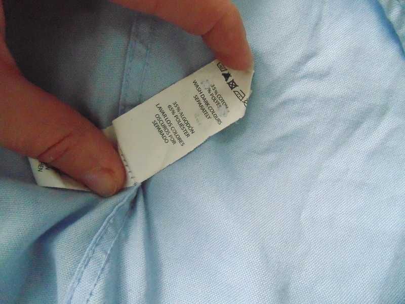 Cedar Wood State błękitna koszula męska z krótkim rękawkiem XXL