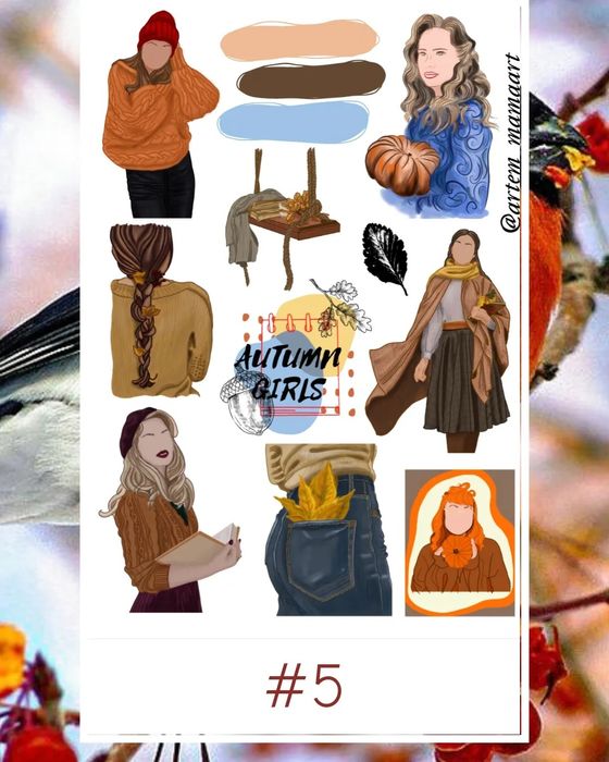 Дизайнерські стікери наліпки для скрапбукінгу оформлення альбомів