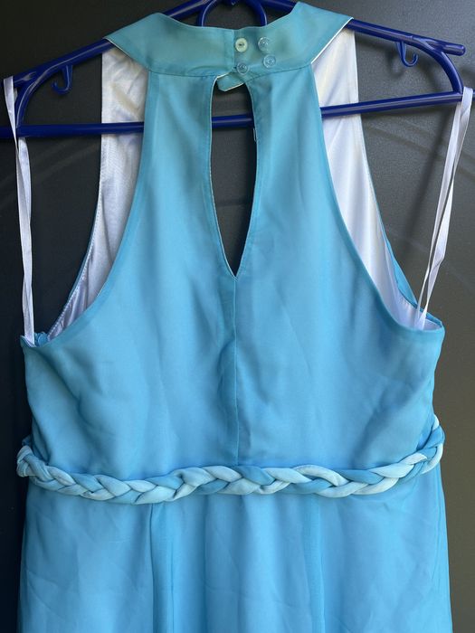 niebieska sukienka maxi ombre 34/36 NOWA